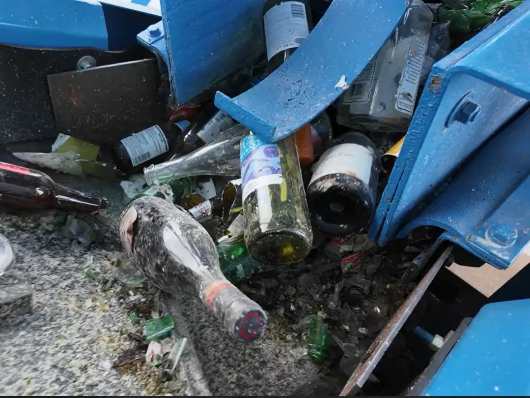 Louisiana's coast is eroding. One engineer found a fix in her wine bottle 2 Bottles on their way to be recycled. Franziska Trautmann's glass-recycling company, Glass Half Full, has recycled over 10 million bottles.