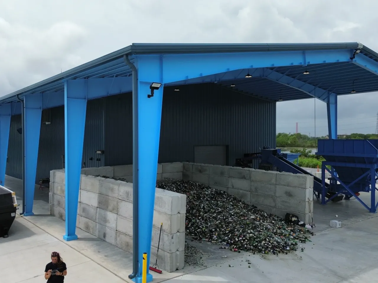 Louisiana's coast is eroding. One engineer found a fix in her wine bottle 4 Glass Half Full's new facility in Chalmette, Louisiana.