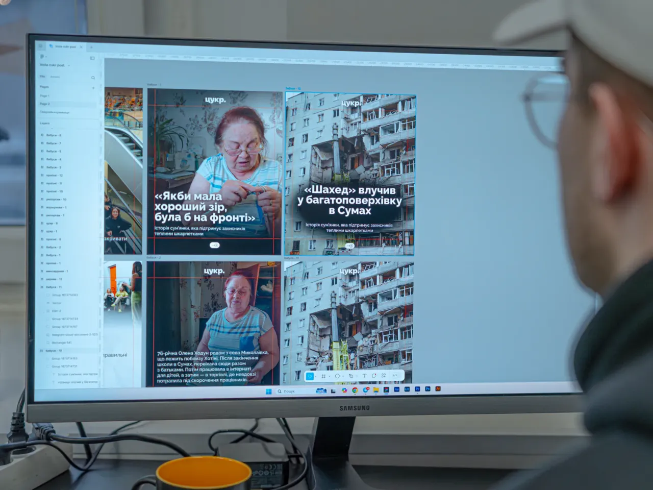 Sumy, a center of Ukrainian culture, lives in the crosshairs of a new Russian offensive 7 A CUKR editor adjusts photos on the online magazine's site earlier this year.