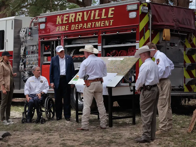 Trump praises disaster response in Texas while FEMA’s future is murky