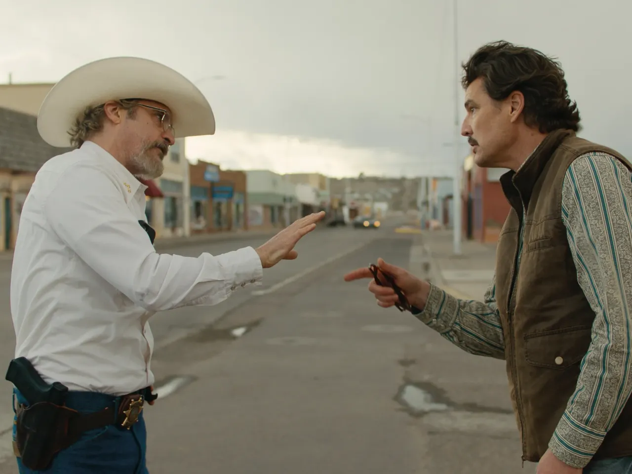 Joaquin Phoenix and Pedro Pascal in 'Eddington'
