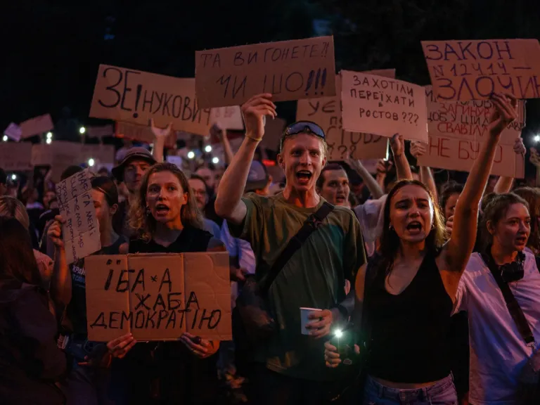 Zelenskyy faces outcry after signing a bill curbing Ukraine’s anti-corruption agencies