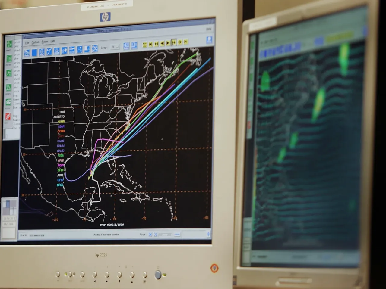 Hurricane science has come far since Katrina. That progress is now at risk 1 Computer monitors at NOAA's National Hurricane Center in Miami show the track forecasts for Tropical Storm Alberto in 2006. Hurricane models have gotten much better since then, and the skill of forecasts for hurricane track and intensity has improved dramatically.