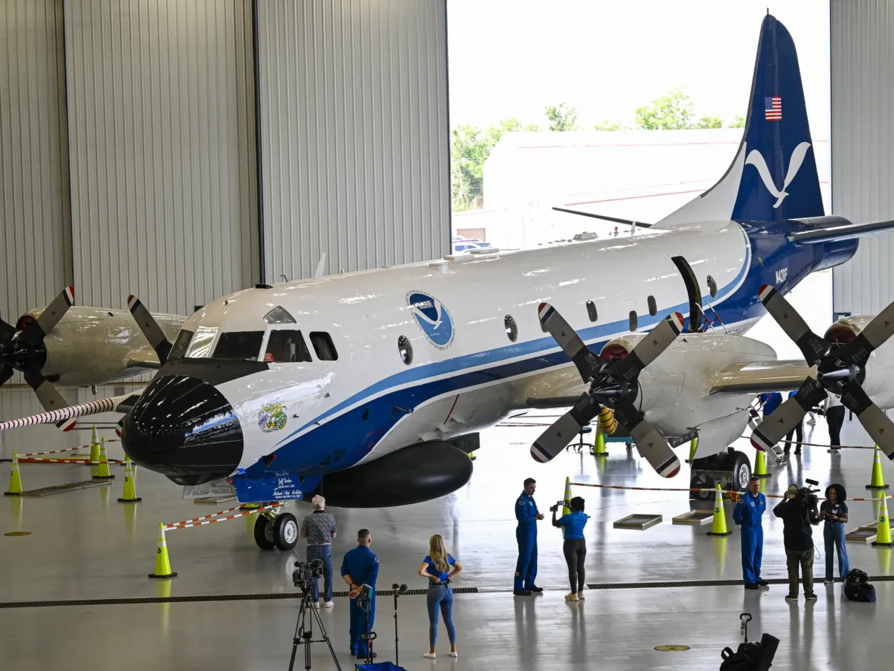 Hurricane science has come far since Katrina. That progress is now at risk 2 A NOAA WP-3D Orion Hurricane Hunter research plane sits in a hangar at the National Oceanic and Atmospheric Administration's Aircraft Operations Center in Lakeland, Florida. The Hurricane Hunter planes fly into tropical cyclones and collect data that improves the quality of hurricane forecasts.