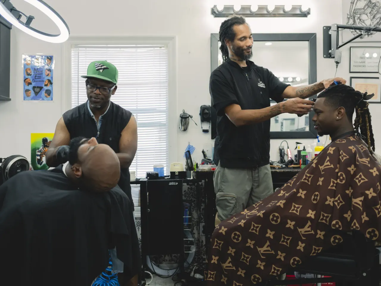In New Orleans, memories of Katrina remain vivid 20 years later 10 A barbershop inside Lace Exclusive Salon, owned by Brittany Penn on Desire Street, in the Upper 9th Ward in New Orleans, Louisiana on August 26, 2025.