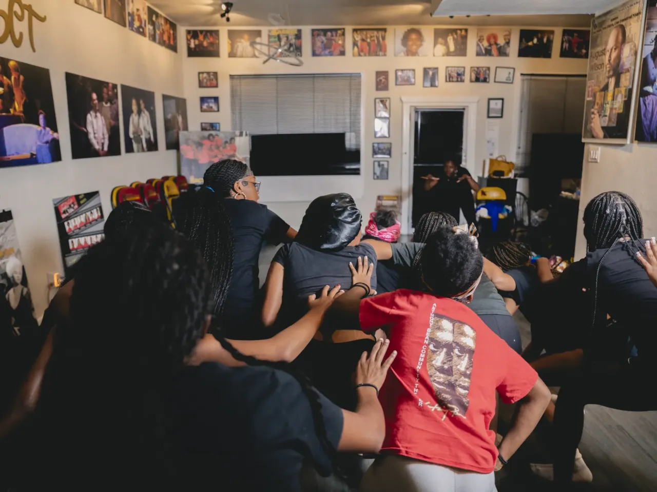 New Orleans remembers Katrina through theater and hip-hop 6 Cast members embrace during a choreography segment from 504 NOLA.