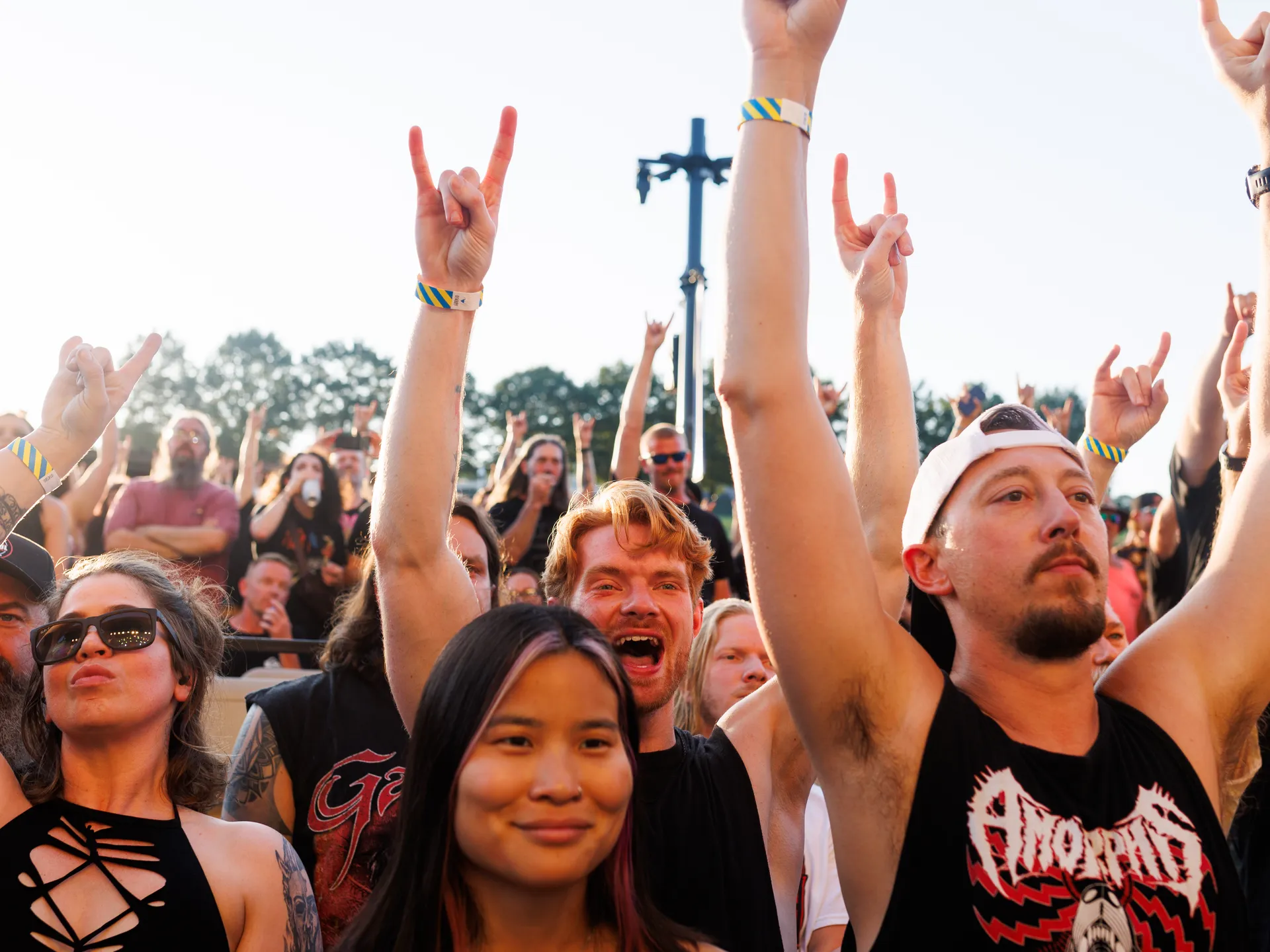 Joy and happiness radiate when GWAR and Lamb of God return to Richmond 23 Attendees are seen in the crowd during a Hatebreed set at a concert at Allianz Amphitheater in Richmond.
