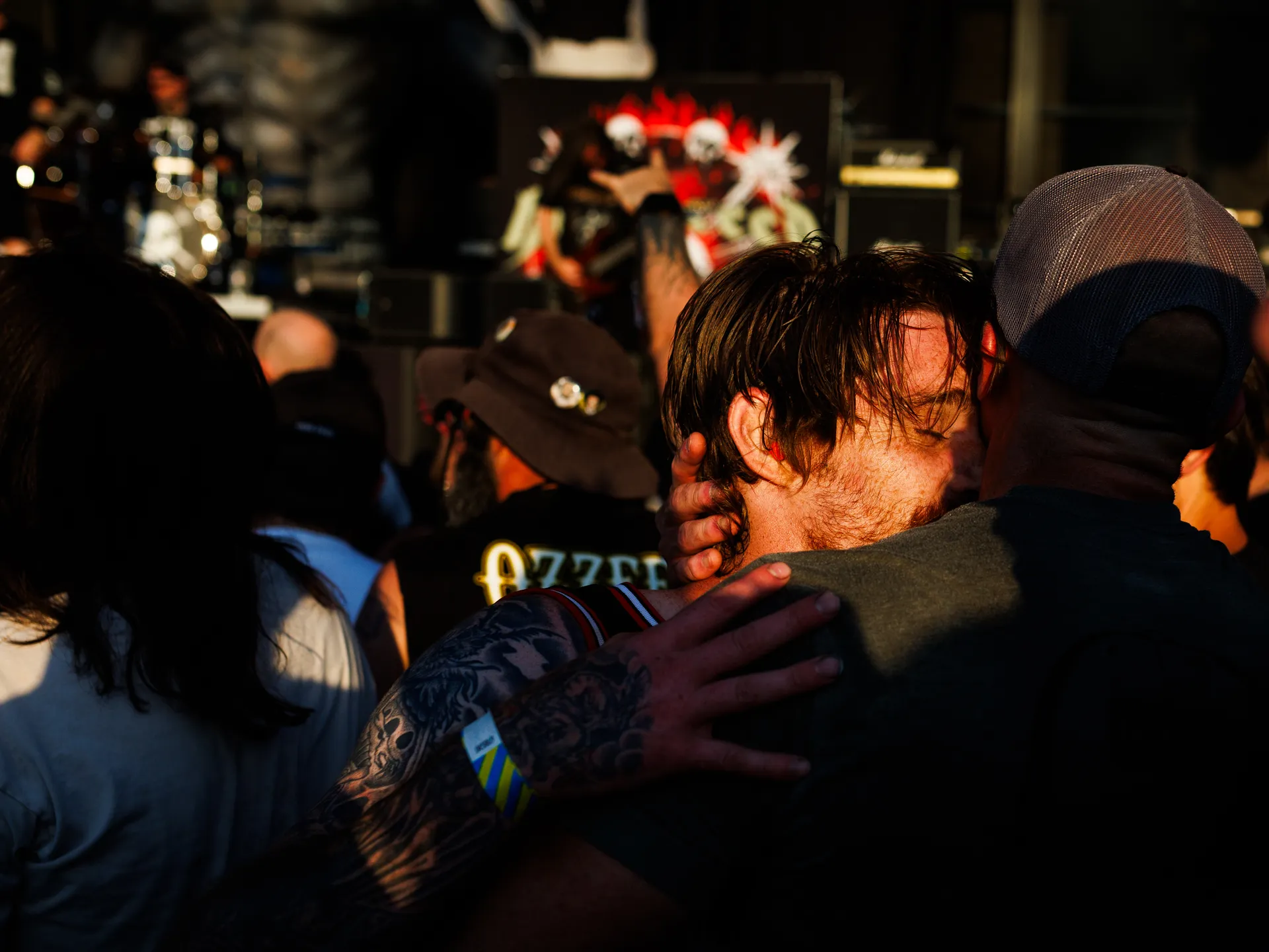 Joy and happiness radiate when GWAR and Lamb of God return to Richmond 25 Cody Mosbrucker embraces David Campbell after thrashing around in a mosh pit during a Hatebreed performance in Richmond.