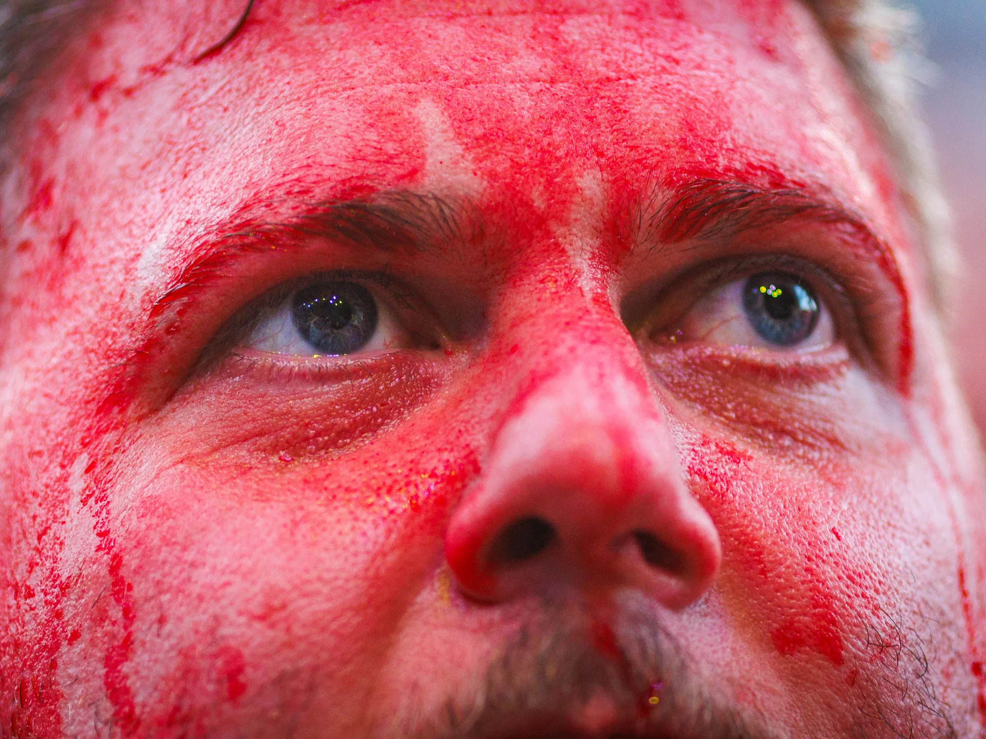 Joy and happiness radiate when GWAR and Lamb of God return to Richmond 32 The eyes of a GWAR fan staring at the stage during their performance in Richmond on July 24, 2025.