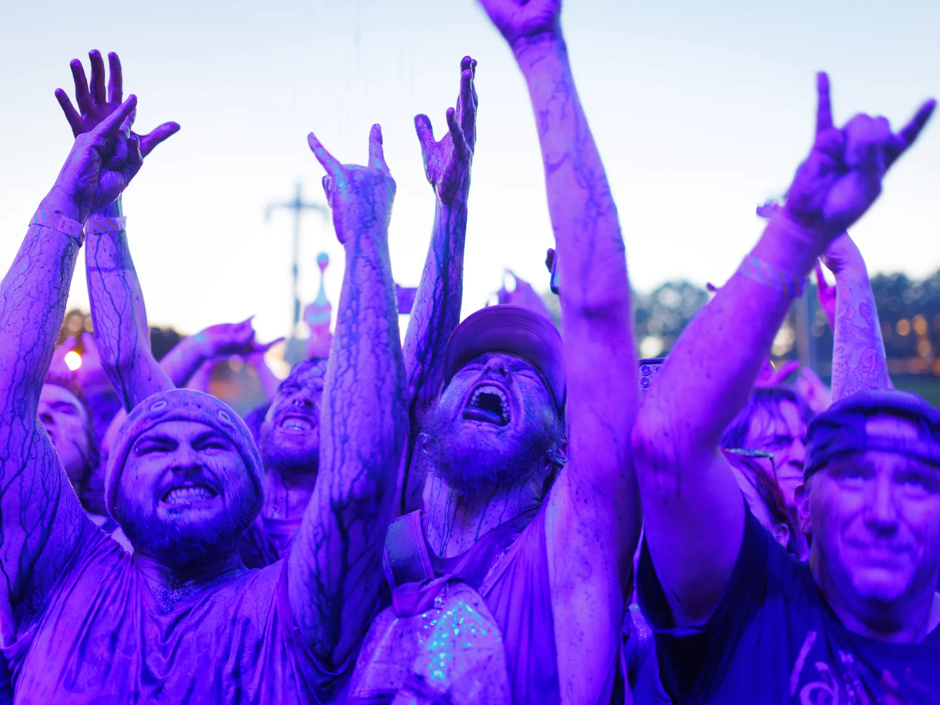 Joy and happiness radiate when GWAR and Lamb of God return to Richmond 45 Caleb Campbell, center, is seen dancing and singing along during a GWAR set in Richmond on July 24, 2025.