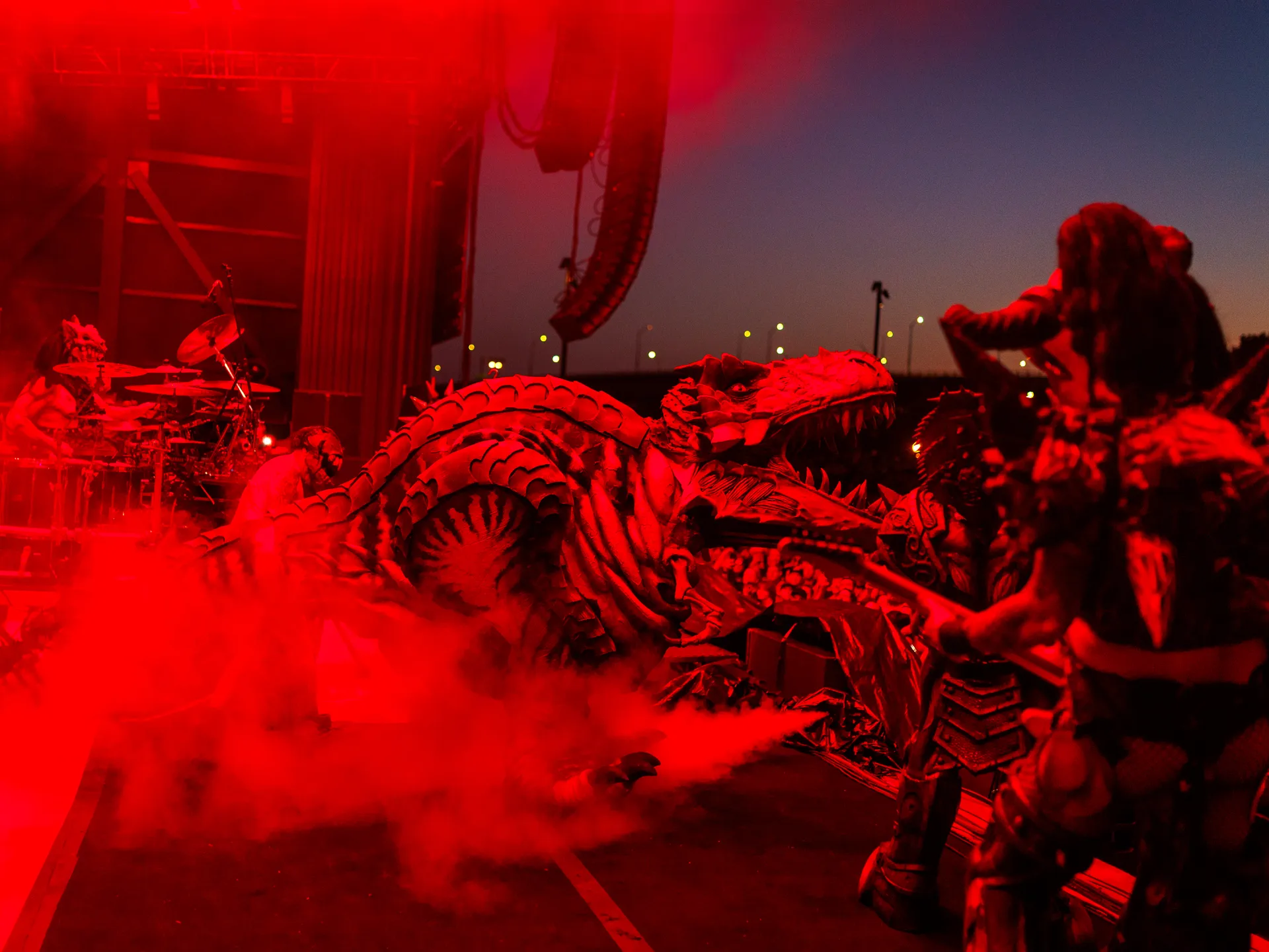 Joy and happiness radiate when GWAR and Lamb of God return to Richmond 46 Gor-Gor joins the rest of GWAR during their set at Allianz Amphitheater on July 24, 2025 in Richmond.
