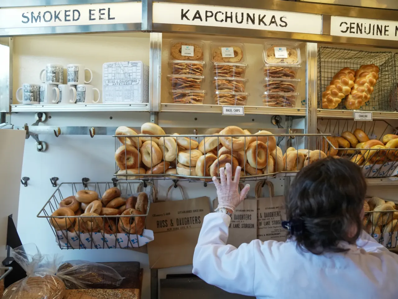 Russ & Daughters in NYC celebrates '100 years of appetizing' and family 6 The bagels at Russ & Daughters are homemade — just don't ask for blueberry or rainbow!