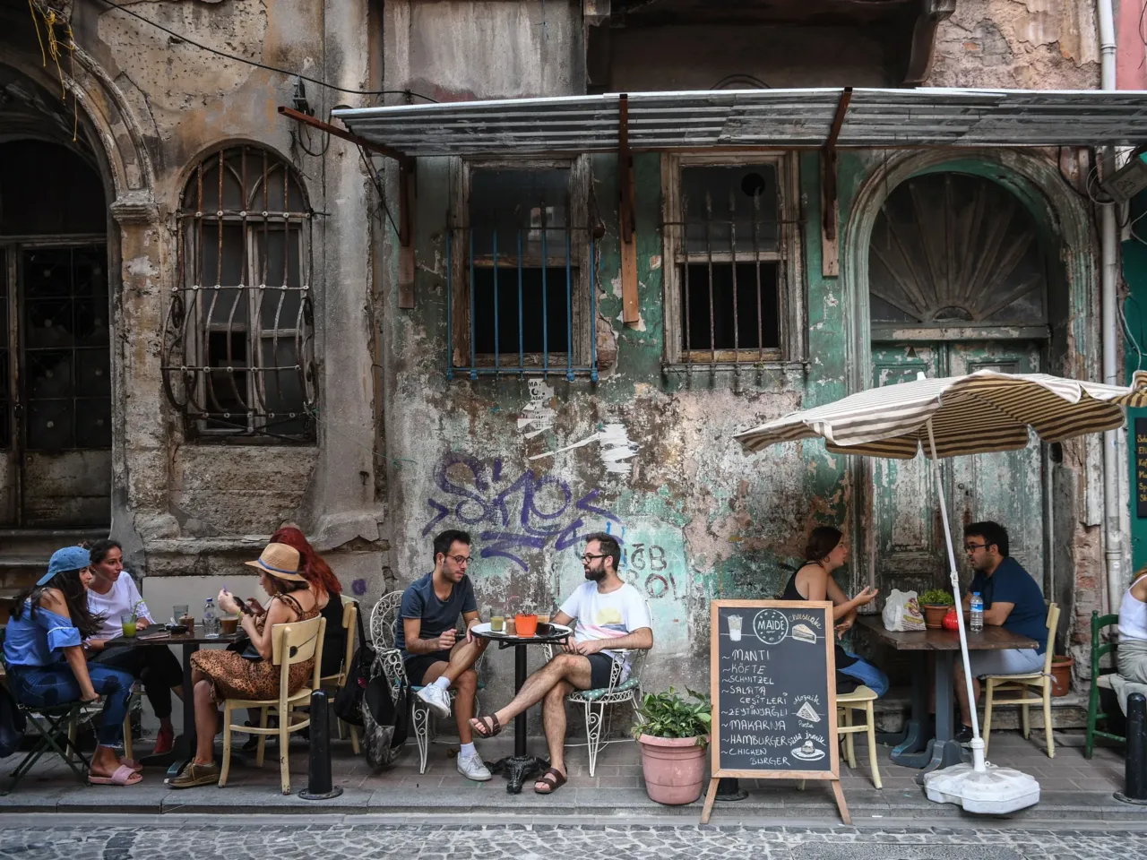 What to know about zarfs, the fanciest way to drink coffee 1 People sit at a coffee shop in 2018 in Istanbul. Coffee has a long tradition in Turkey.