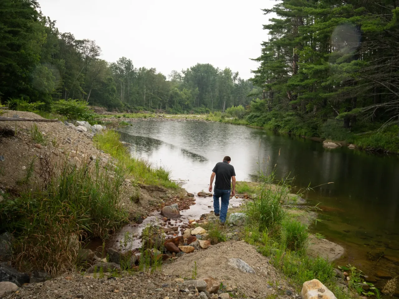 Flushable wipes and Iran: Water treatment facility adds cyberattacks to worry list 3 Hughes walks near where water is discharged into the Black River.