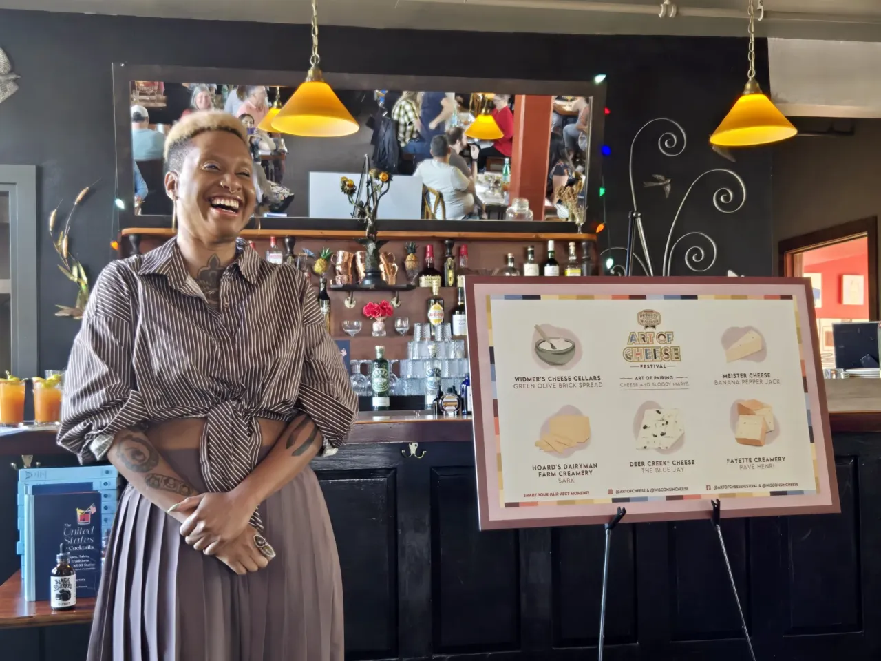 How to do a Wisconsin cheese festival right 1 Freelance cheesemonger Alisha Norris Jones teaches a class — the art of pairing cheese with bloody marys — for a lively crowd of cheese aficionados.