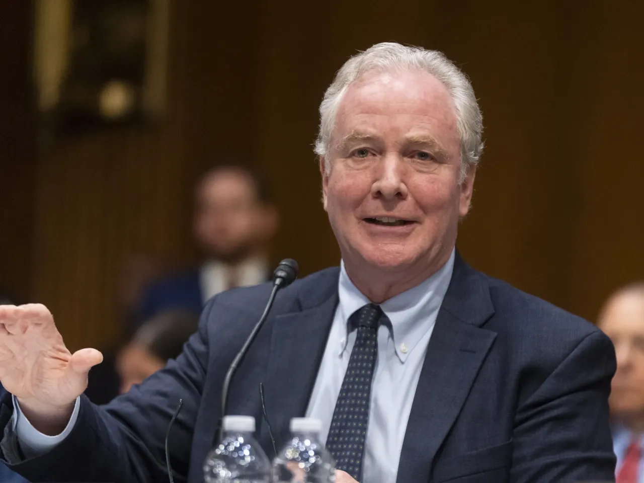 Democrats united in effort to stop Trump's 'lawless activity,' says Sen. Van Hollen 1 Sen. Chris Van Hollen, D-Md., speaks during the Senate Appropriations full committee markup of commerce, justice, science, agriculture, rural development, FDA, the Legislative Branch Appropriations Acts and other bills on Capitol Hill in Washington, Thursday, July 10.
