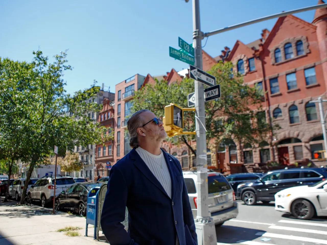 A new James Baldwin biography explores how his lovers influenced his work 4 Nicholas Bogg walks through Harlem, where James Baldwin was born and raised.