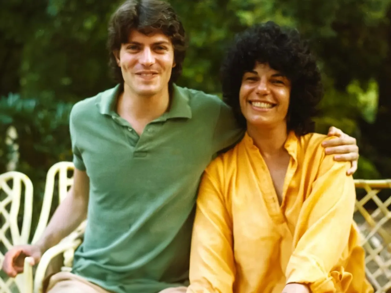 Founding producer of Morning Edition and Weekend Edition Jay Kernis (left) sits with Susan Stamberg in the mid-1970s at a staff party.