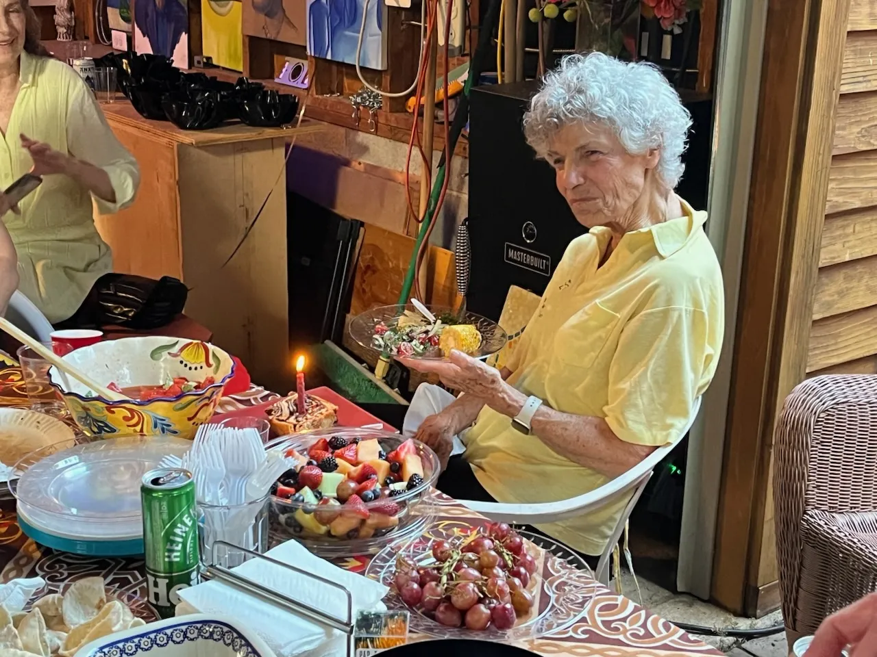 Susan Stamberg at her birthday party in Maryland.