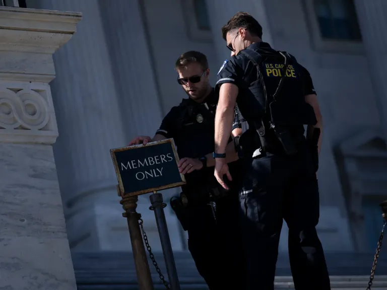 As they go unpaid, Capitol Police are a daily reminder for lawmakers of shutdown pain