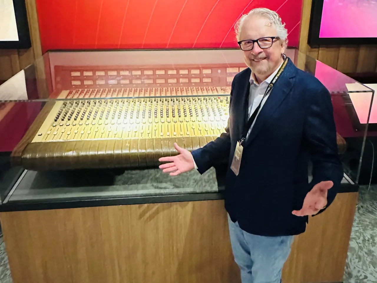 Brown Bannister, a noted producer of contemporary Christian music, was thrilled to see his console on display at the new museum.