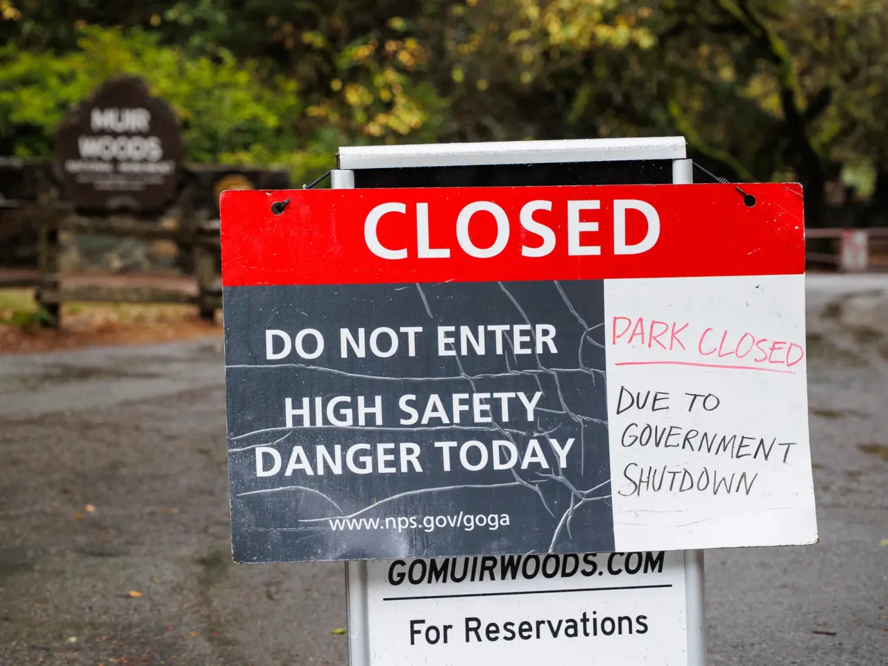 The federal government is still shut down. Here's what that means across the country 7 Signage indicates that Muir Woods National Monument in Marin County, Calif. is closed as a consequence of the government shutdown on Oct. 1, 2025.