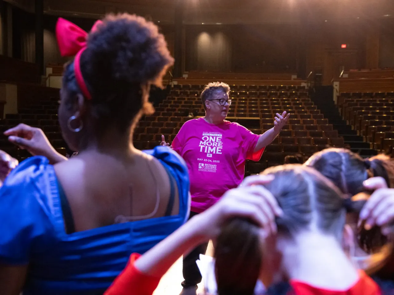 When Broadway flops get a second life as student musicals 2 Tammy Holder (center), an artist in residence at the Broward Center for the Performing Arts in Fort Lauderdale, was responsible for guiding students from across South Florida in the production.