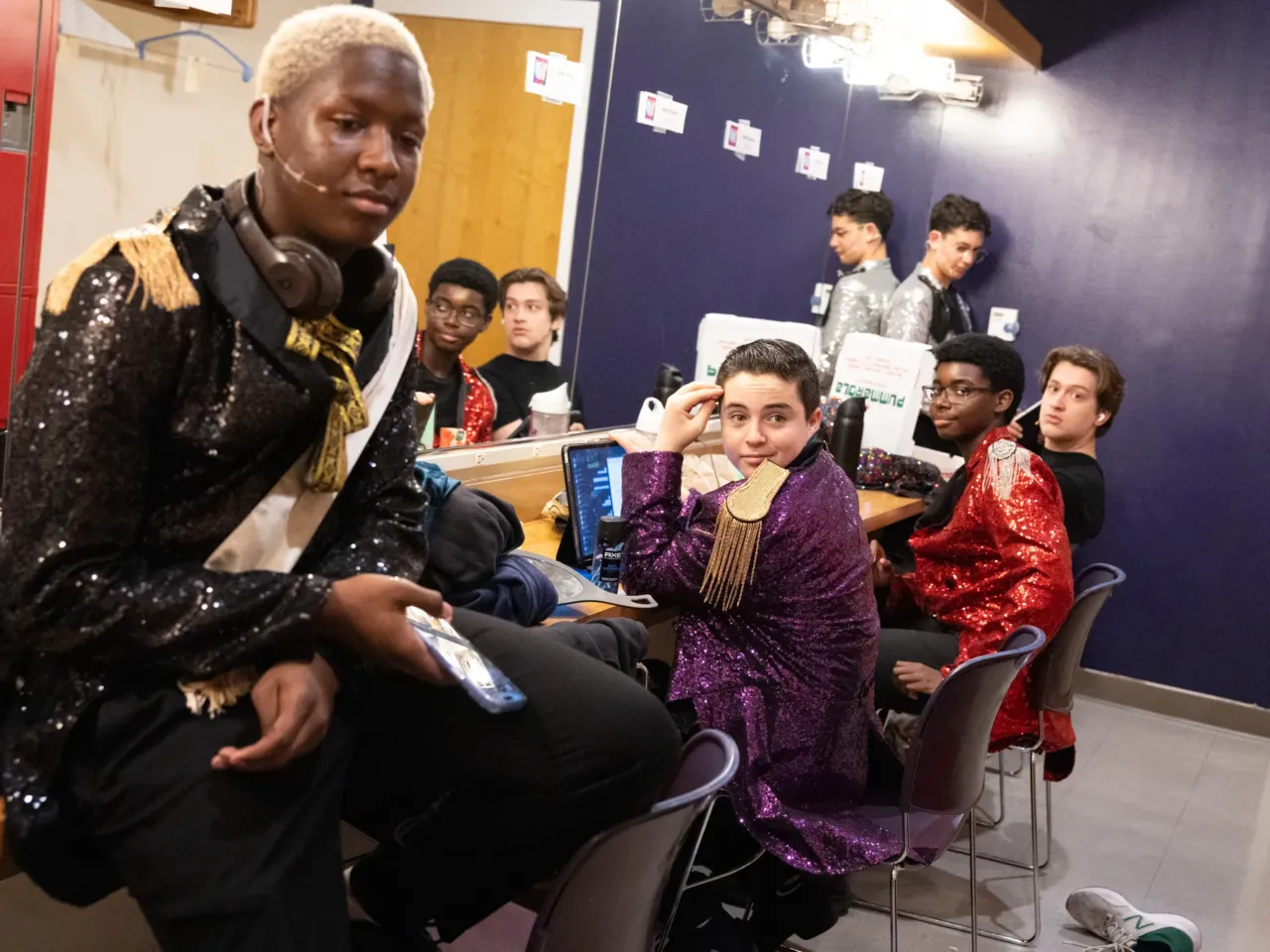 When Broadway flops get a second life as student musicals 5 The princes' costumes included brightly colored, sequined blazers. Most of the students were familiar with Britney Spears' music before rehearsals began.