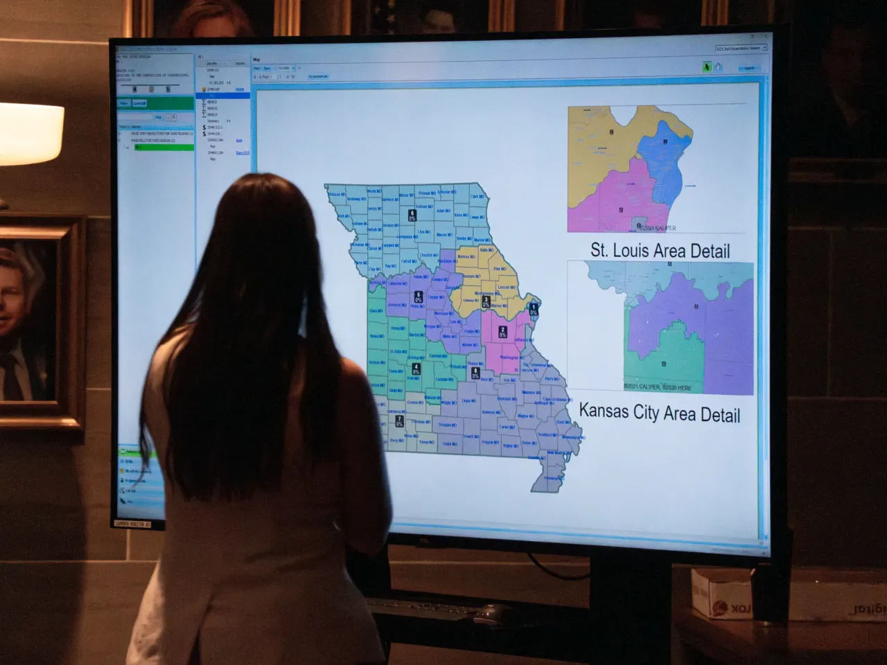 After California's vote to counter Trump, here's where redistricting stands 2 A woman looks at the Trump-backed Missouri congressional map in the state House on Tuesday, Sept. 9, 2025, in Jefferson City, Mo.