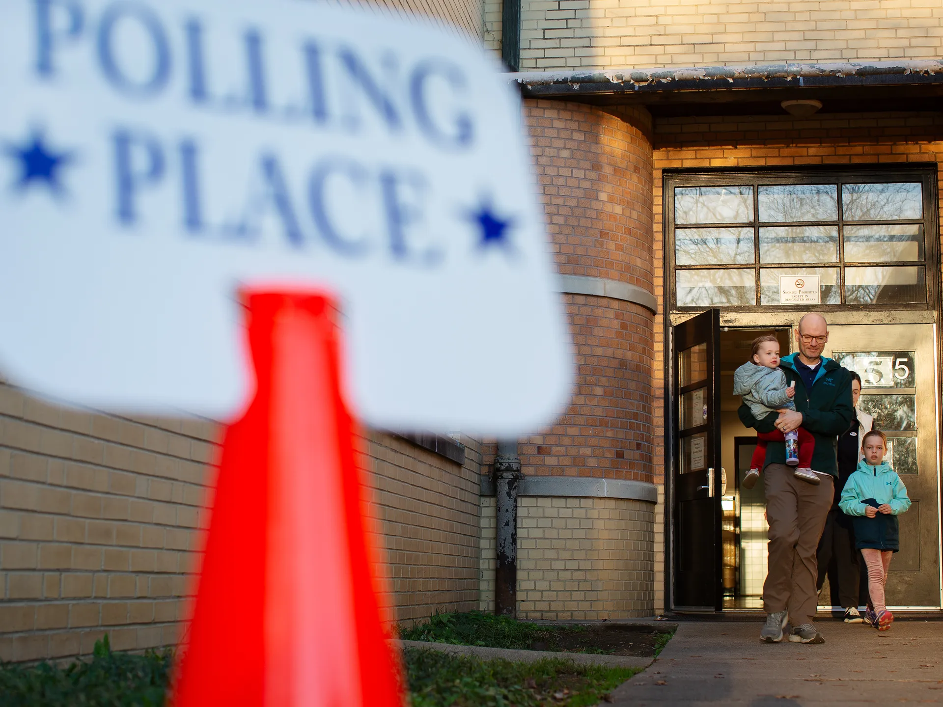 Photo essay: Amid historic election, Virginians long for change 12 People leaving the Tuckahoe Elementary polling station the morning of Nov. 4, 2025, in Henrico, Virginia.
