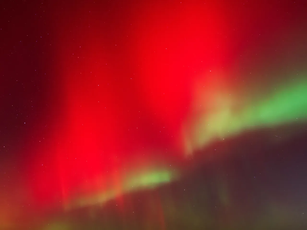 The U.S. saw vivid northern lights as far south as Florida — and more could be coming 1 The aurora borealis glows above rural Monroe County, Wis., as a strong geomagnetic storm from recent solar activity pushes the northern lights unusually far south on Wednesday.