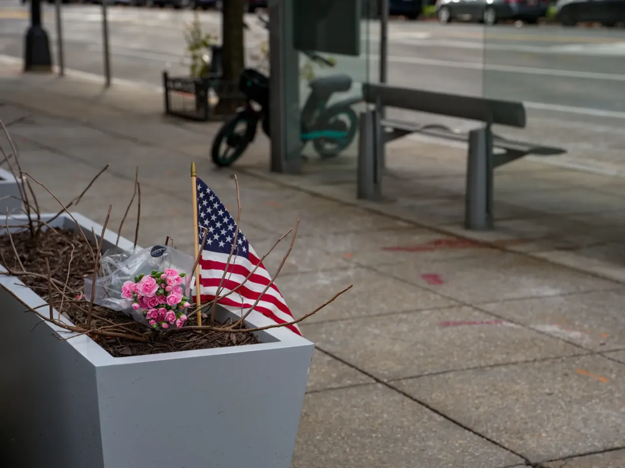 Where things stand with the National Guard shooting in D.C. 2 A small memorial of flowers and an American flag has been set up outside the Farragut West Metro station in Washington, D.C.