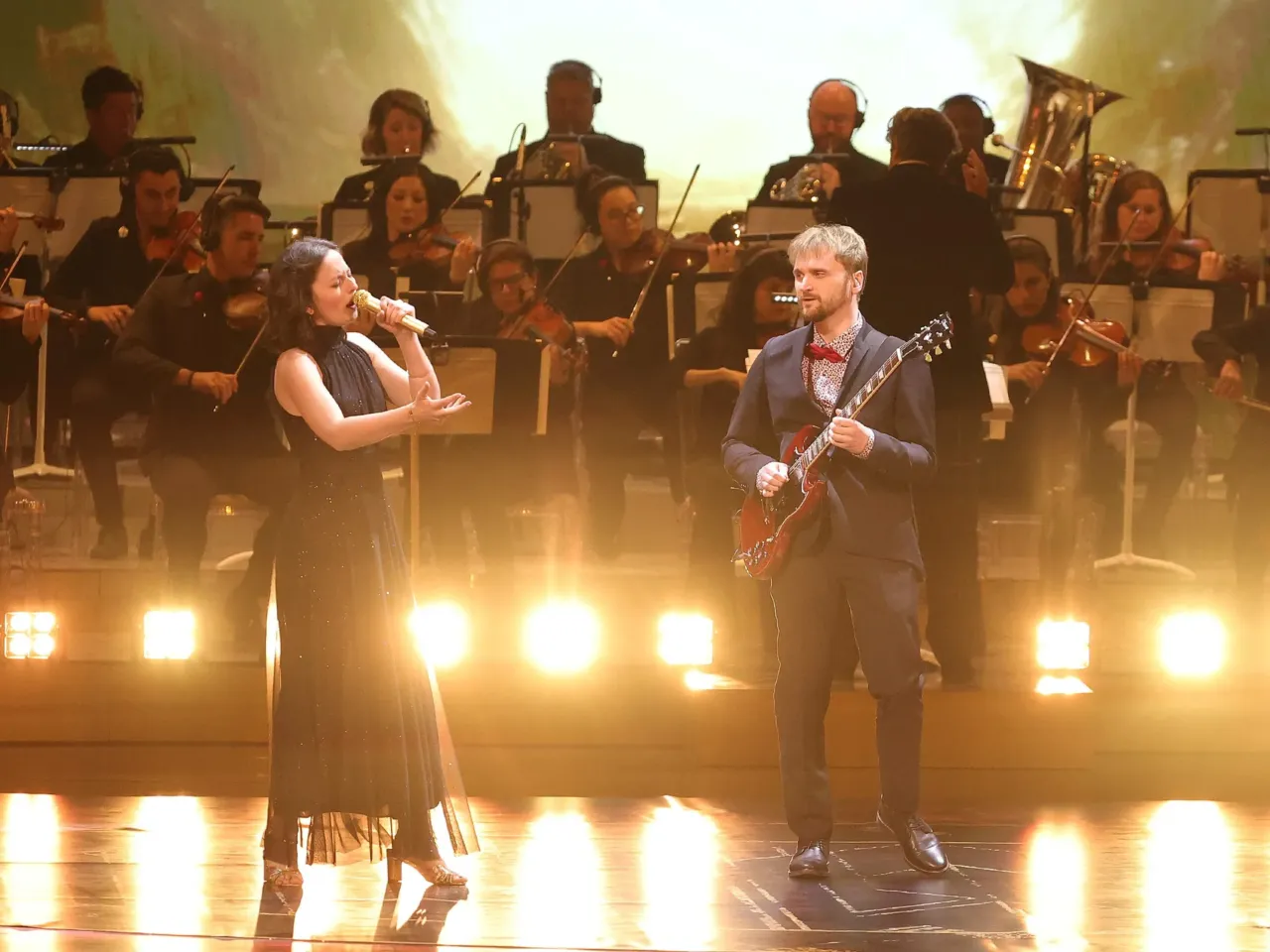 Performers onstage at The Game Awards 2025 at the Peacock Theater on December 11, 2025 in Los Angeles, California.