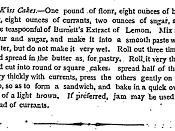The cookies that fueled votes for women 1 The recipe for Kiss Cakes, published in Salt Lake City in 1885.
