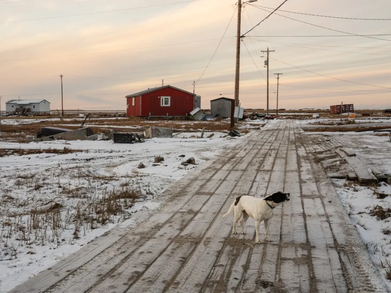 Houses floated away in this Alaska Native village. Now residents want to move 2 Views of destruction in Kwigillingok in late October, after the remnants of Typhoon Halong hit the area that month.