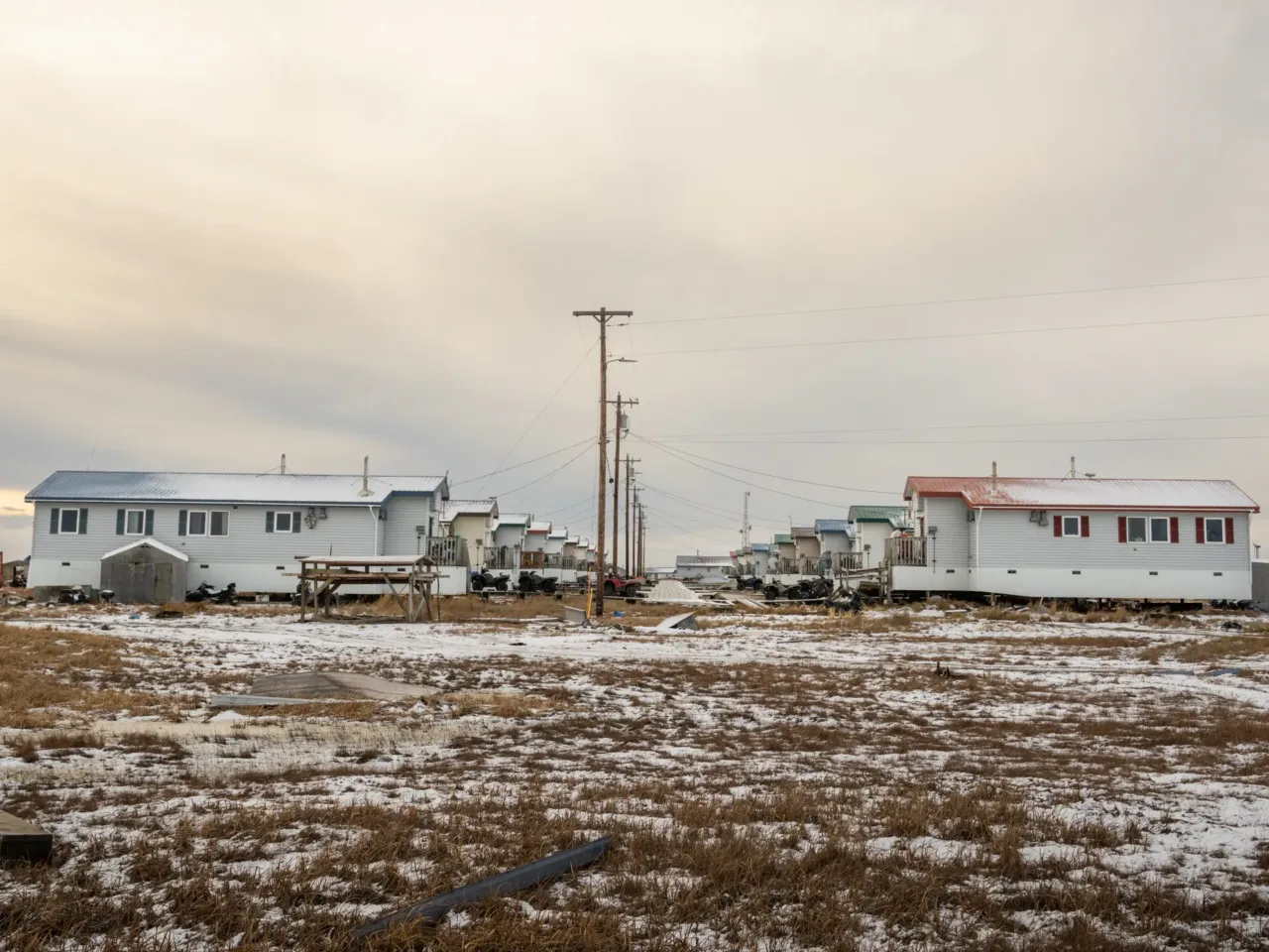 Houses floated away in this Alaska Native village. Now residents want to move 9 Some homes in Kwigillingok that experienced less damage are still accessible and connected by boardwalks.