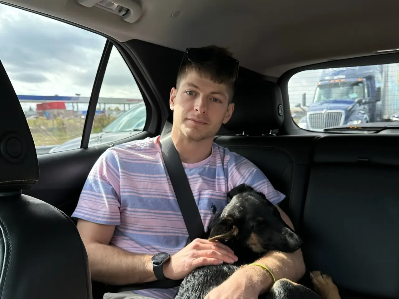 How systemic failures turn state mental hospitals into prisons 3 Patrick Heltzel with his dog, Violet, during a family visit in October 2023. (Jan Dyer)