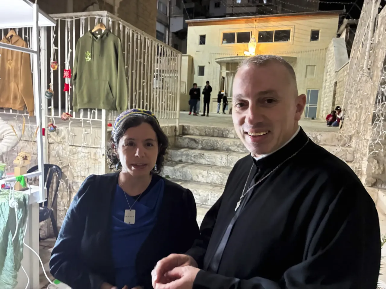 Rabbi Na'ama Dafni and  Rev. Yousef Yacoub in Haifa, Israel.