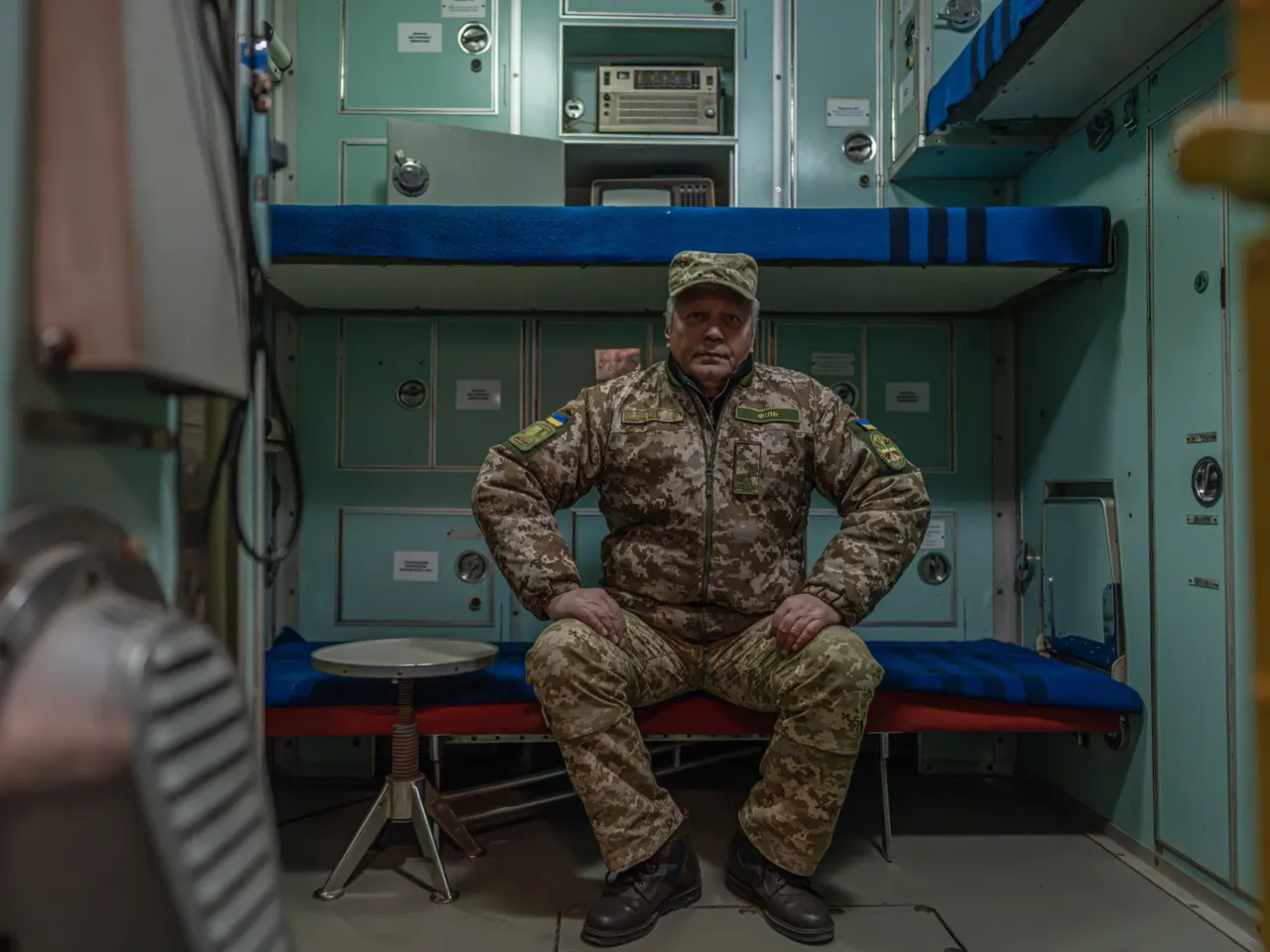 For Ukrainians, a nuclear missile museum is a bitter reminder of what the country gave up 5 Hennadiy Vladimirovitch Fil, a guide at the museum, sits inside the protected command post 140 feet underground at the bottom of a missile silo.