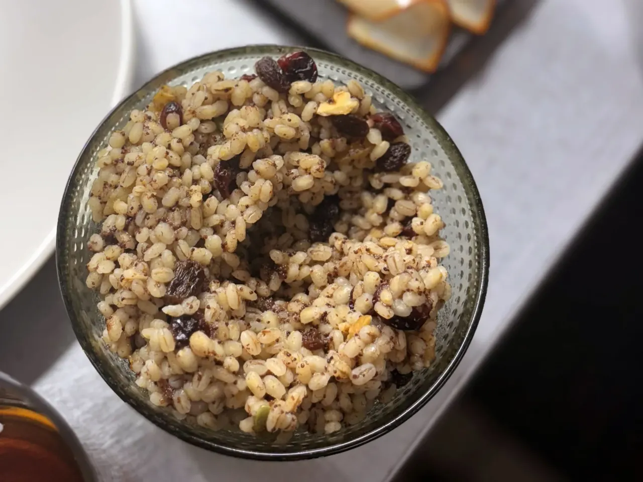 Kutia is a sweet, warm porridge of pearled barley mixed with berries, nuts and stewed dried fruit. It's a staple at Ukrainian Christmas tables.