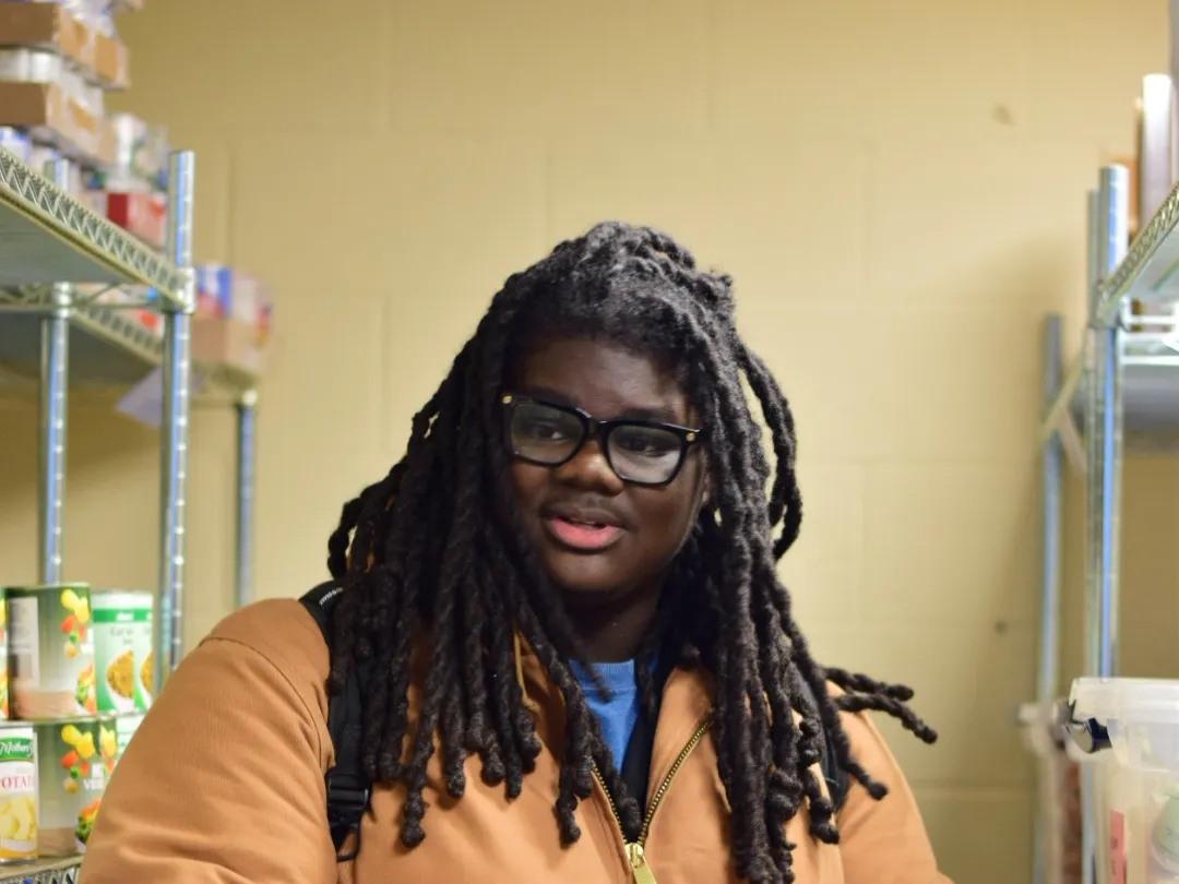 2 in 5 college students face food insecurity – colleges are working to help 3 Myles Perry on a visit to the campus food pantry in December. Perry works a job that has fluctuating hours and uses the pantry to help make ends meet.