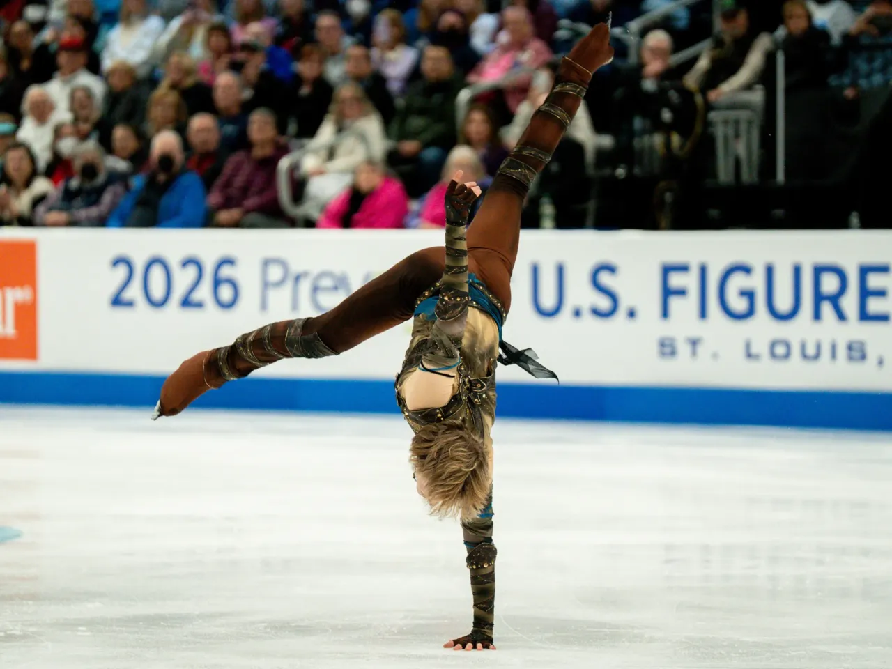 Ilia Malinin competes in the men's short program competition during the 2026 U.S. Figure Skating Championships at the Enterprise Center on Thursday, Jan. 8, 2026, in St. Louis' Downtown West neighborhood. Malinin went on to win the gold medal in the final.