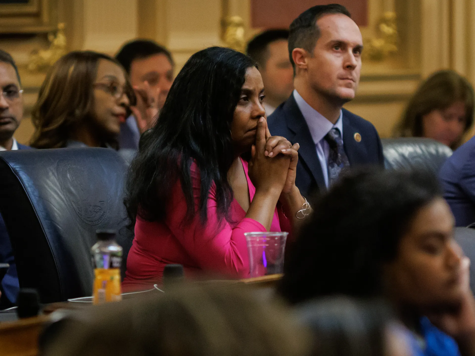 Gov. Glenn Youngkin: Virginia is stronger 'by every single metric' 12 Majority Leader Charniele L. Herring, D-Alexandria, listens as Gov. Glenn Youngkin delivers his final State of the Commonwealth address to the joint session of the 2026 General Assembly session on Wednesday, January 14, 2026 at the Virginia State Capitol in Richmond, Virginia.