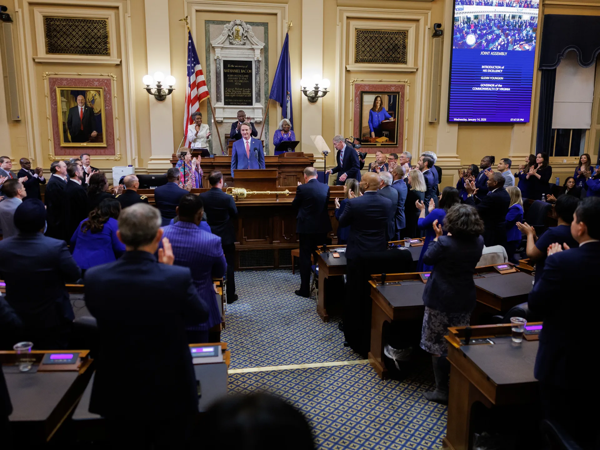 Gov. Glenn Youngkin: Virginia is stronger 'by every single metric' 15 Gov. Glenn Youngkin delivers his final State of the Commonwealth address to the joint session of the 2026 General Assembly session on Wednesday, January 14, 2026 at the Virginia State Capitol in Richmond, Virginia.