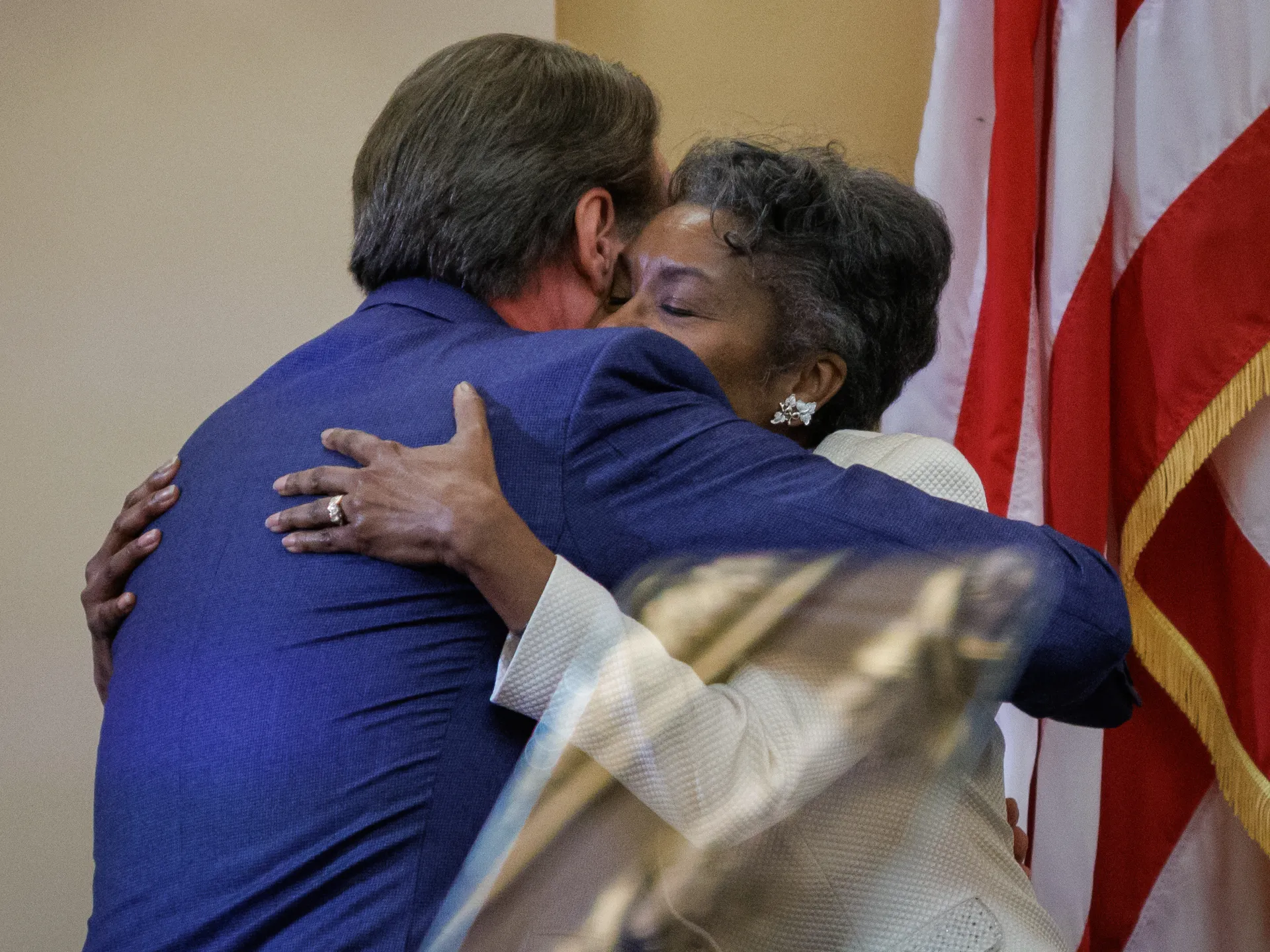 Gov. Glenn Youngkin: Virginia is stronger 'by every single metric' 17 Gov. Glenn Youngkin embraces Lt. Gov. Winsome Earle-Sears after delivering his final State of the Commonwealth address to the joint session of the 2026 General Assembly session on Wednesday, January 14, 2026 at the Virginia State Capitol in Richmond, Virginia.