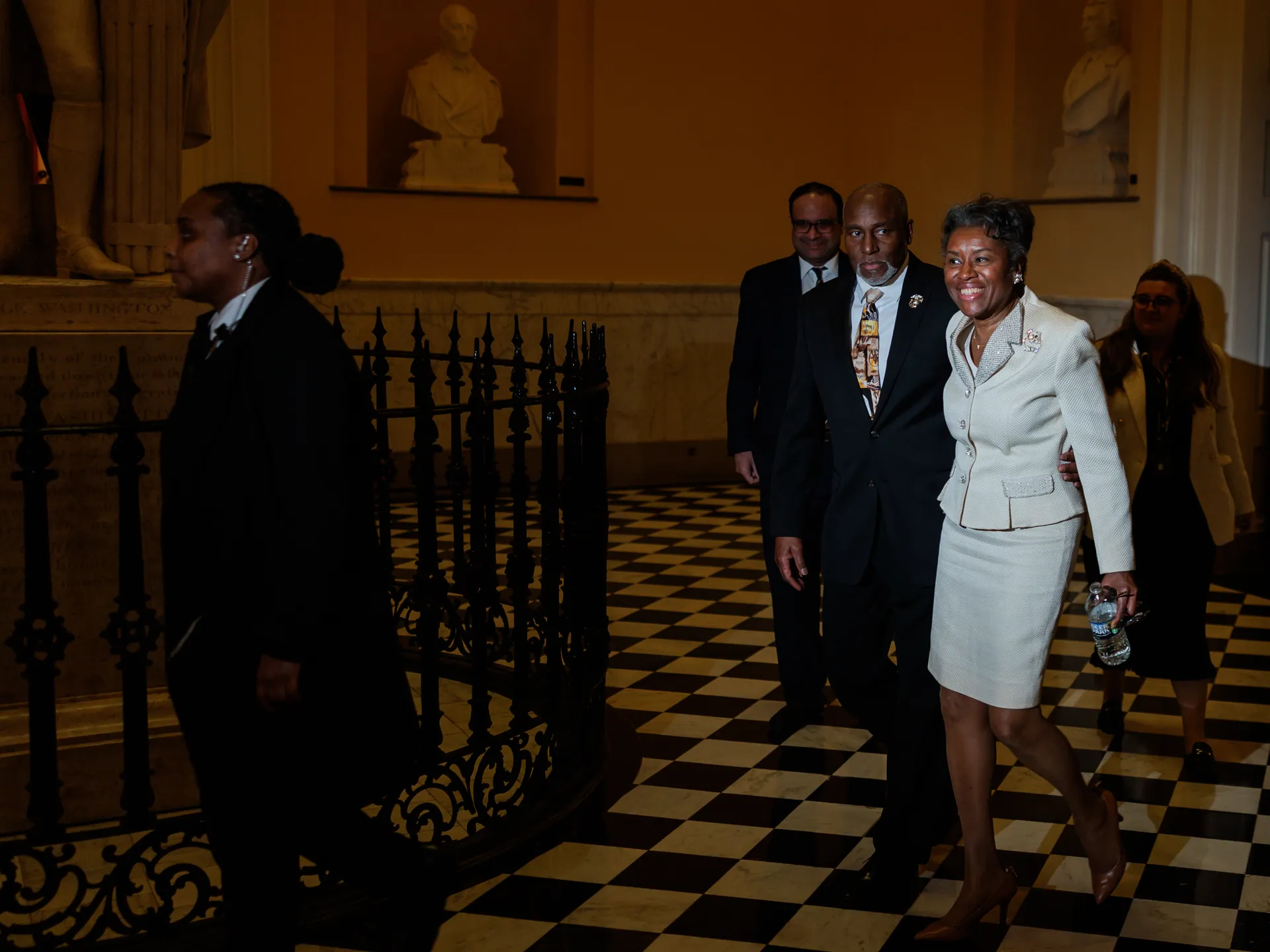 Gov. Glenn Youngkin: Virginia is stronger 'by every single metric' 21 Lt. Gov. Winsome Earle-Sears, walks hand in hand with Second Gentleman Terence Sears after Gov. Glenn Youngkin delivered his final State of the Commonwealth address to the joint session of the 2026 General Assembly session on Wednesday, January 14, 2026 at the Virginia State Capitol in Richmond, Virginia.