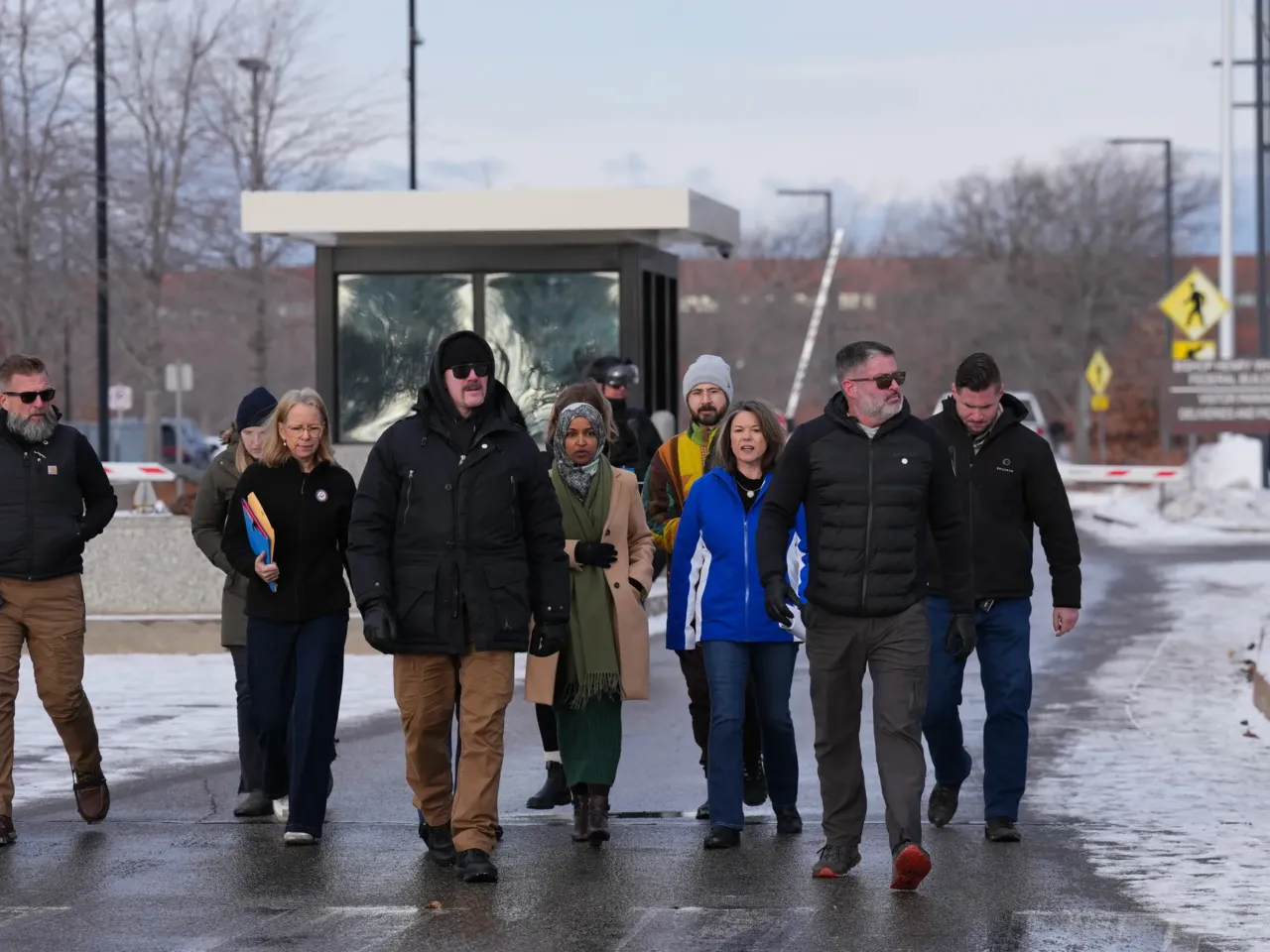 With limited political power, Minnesota Democrats navigate resistance to Trump 1 Minnesota representatives, including Kelly Morrison, Ilhan Omar, and Angie Craig, leave the Bishop Henry Whipple Federal Building in Minneapolis on Jan. 10.