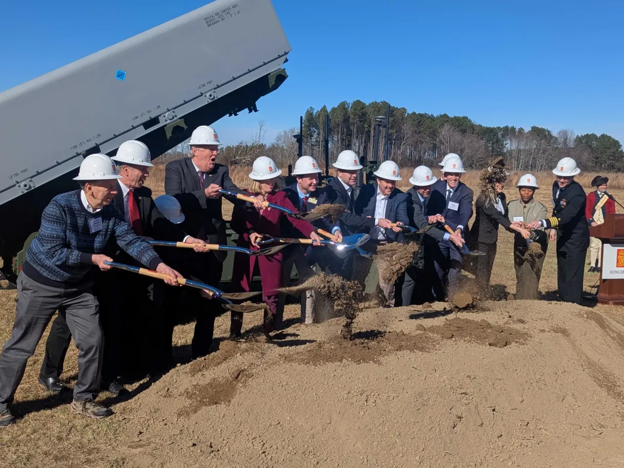 Planned James City County missile factory to be fully operational in 2028 3 Kongsberg, Norway, Virginia and James City County leaders ceremonially break ground on Kongsberg's factory site in Toano on Friday, Jan. 16, 2026.