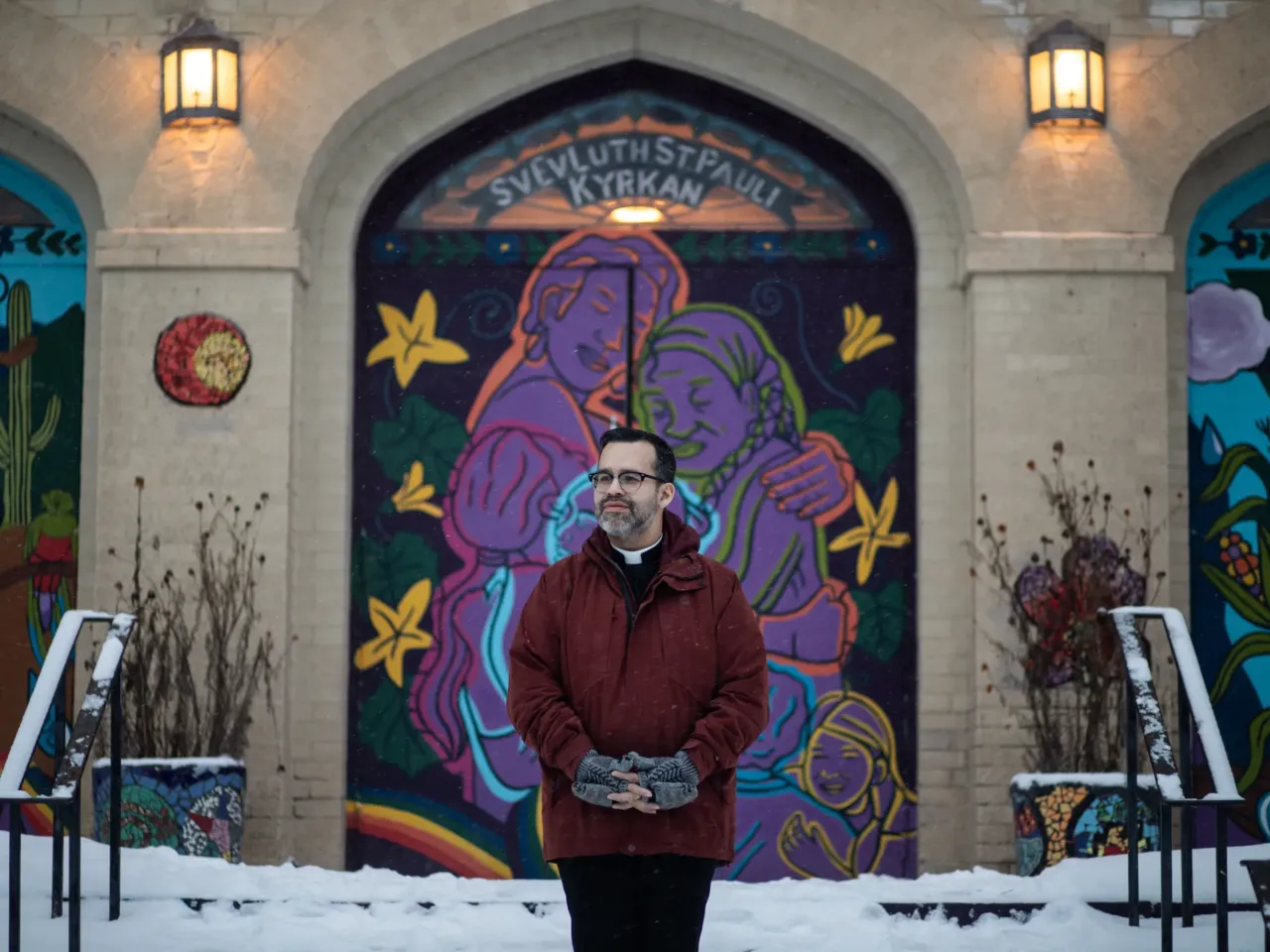 How an errand for a 12-year-old immigrant in Minneapolis became an underground operation 3 Hierald E. Osorto, lead pastor of St. Paul's-San Pablo Lutheran Church, which is located in a predominantly Latino neighborhood, organizes church-led food distribution and aid for community members; Minneapolis, Minnesota, Jan. 18, 2026.