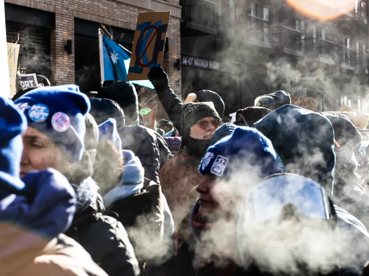 Minnesotans turn out in the frigid cold to protest Trump's immigration crackdown 1 Thousands of people marched downtown in sub-zero temperatures in Minneapolis, Minnesota, Jan. 23, 2026.